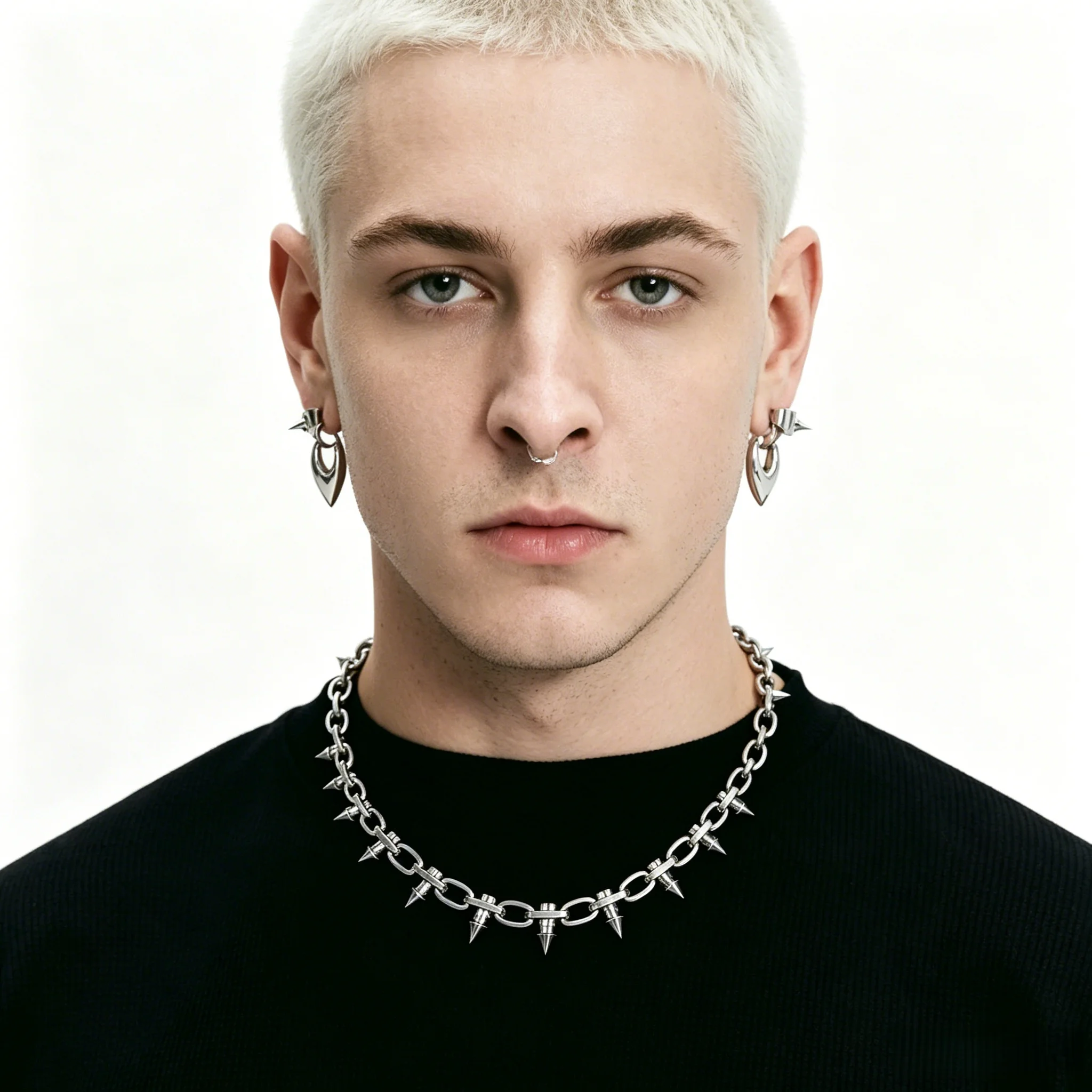Spike Necklaces Hip-hop Gothic Punk Style Barbed Chain Collar Choker titanium steel For Men Women Girls Jewelry Accessory
Spike Necklaces Hip-hop Gothic Punk Style Barbed Chain Collar Choker titanium steel For Men Women Girls Jewelry Accessory