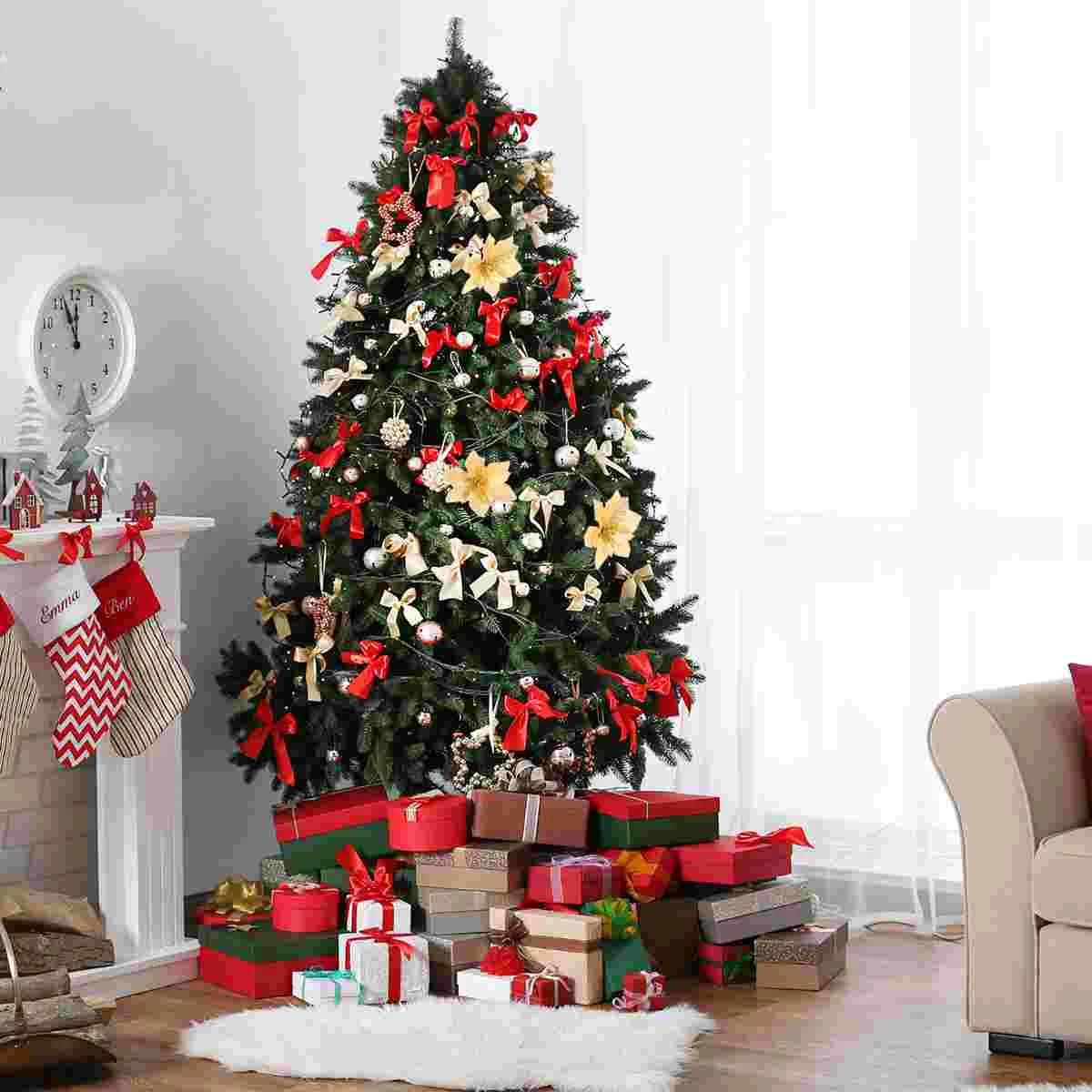24 Pcs Christmas Flower Cloth Simulation Fake Garland Decorate Tree Props Glod Dust
24 Pcs Christmas Flower Cloth Simulation Fake Garland Decorate Tree Props Glod Dust
