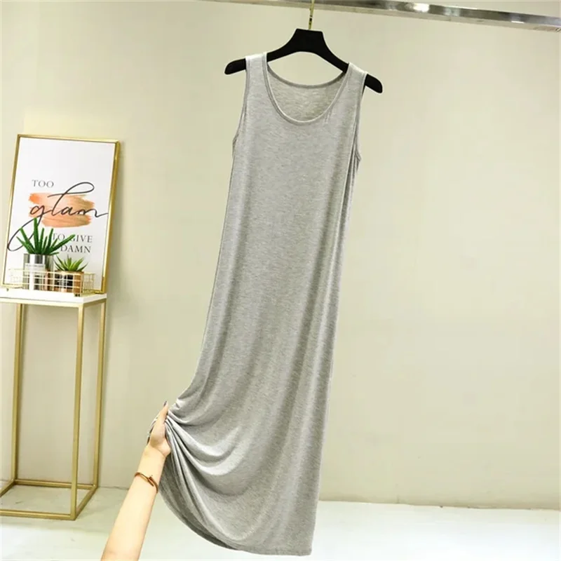 Sexy Sleepwear Women Nightshirt Round Neck Summer Nightgowns Soft Night Dress Sleeveless Sleeping Female Home Clothes
Sexy Sleepwear Women Nightshirt Round Neck Summer Nightgowns Soft Night Dress Sleeveless Sleeping Female Home Clothes