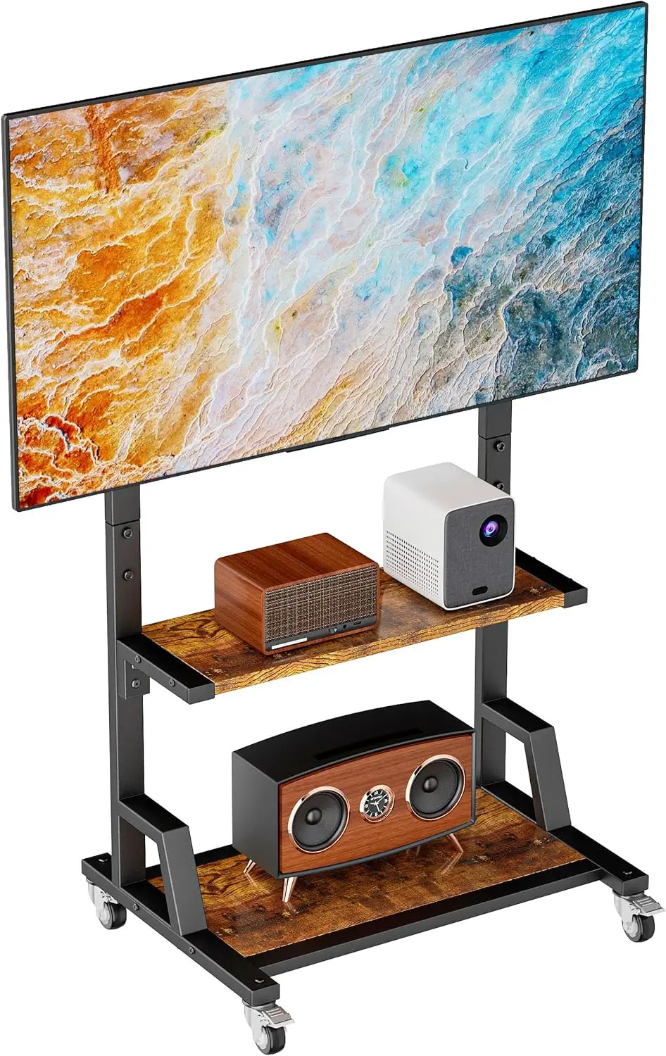Rolling Tv Stand: Mobile TV Stand for 32" to 75" All Brand TVs, Lockable Rolling Wheels TV Cart with Metal TV Mount and 2 Tier
Rolling Tv Stand: Mobile TV Stand for 32" to 75" All Brand TVs, Lockable Rolling Wheels TV Cart with Metal TV Mount and 2 Tier