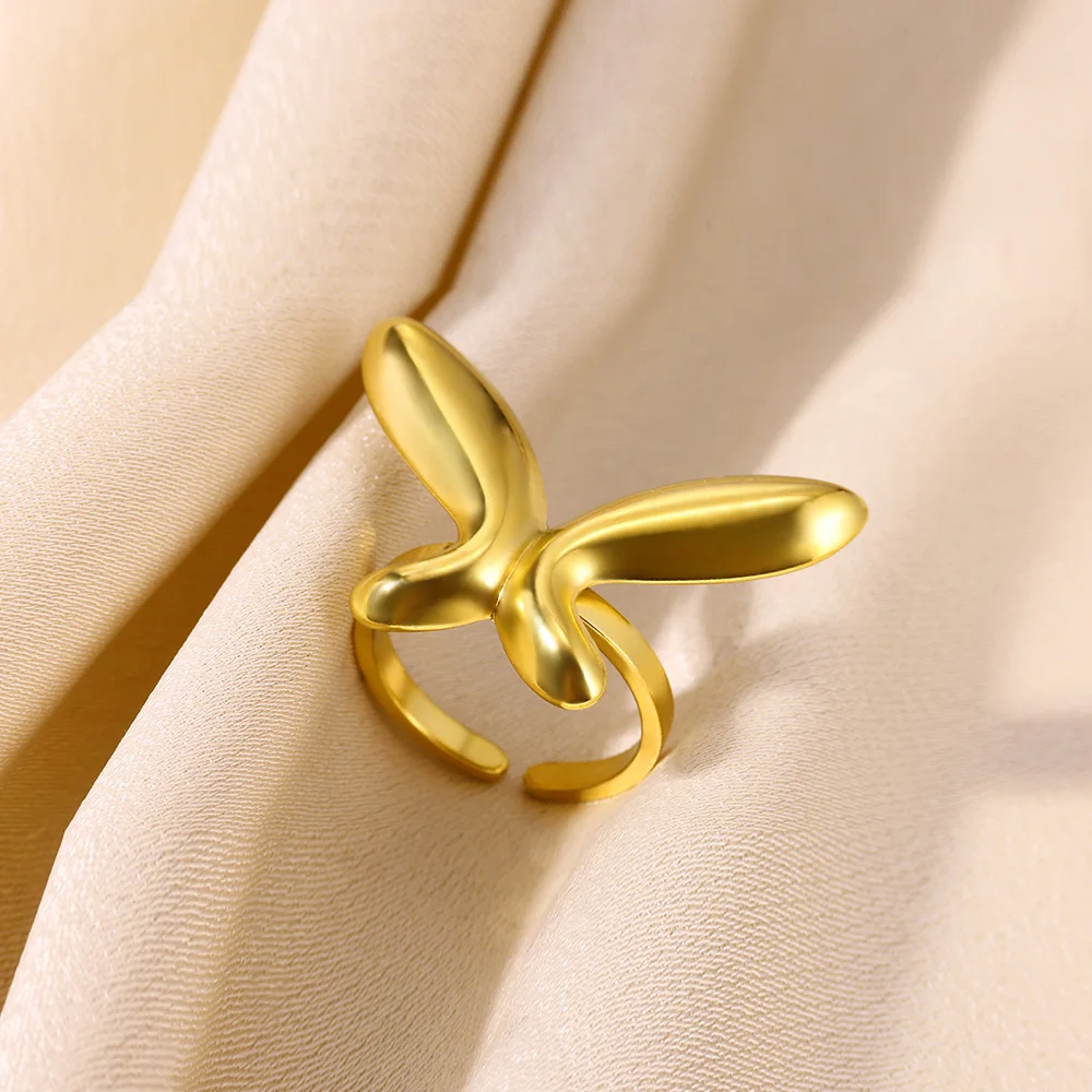Abstract Butterfly Open Finger Ring Stainless Steel Minimalist Jewelry For Women Party Girls Stackable Midi Finger Ring Band
Abstract Butterfly Open Finger Ring Stainless Steel Minimalist Jewelry For Women Party Girls Stackable Midi Finger Ring Band