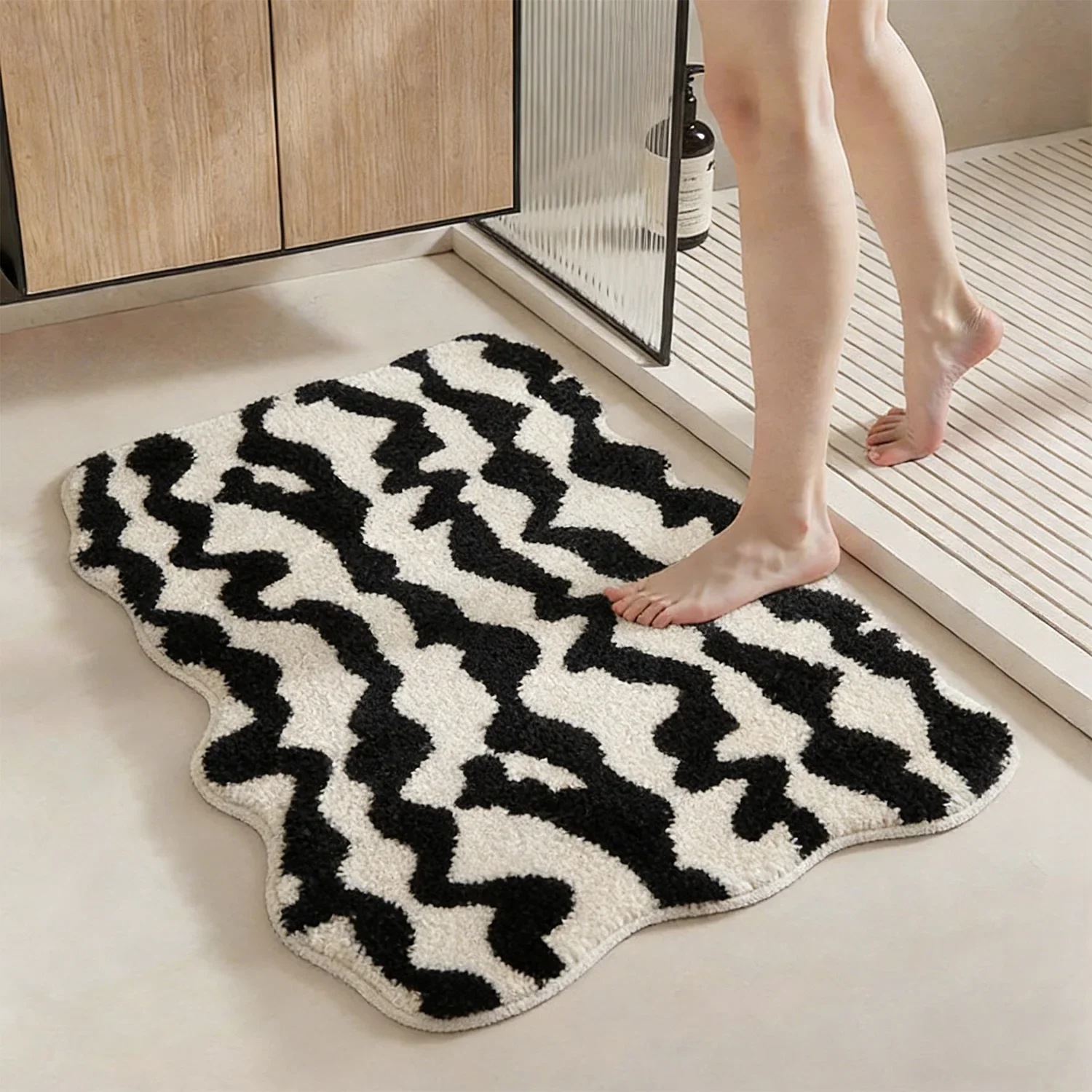 CL geometric checkered flocked carpet bedroom bedside blanket premium bathroom door absorbent quick-drying floor mat non-slip
CL geometric checkered flocked carpet bedroom bedside blanket premium bathroom door absorbent quick-drying floor mat non-slip