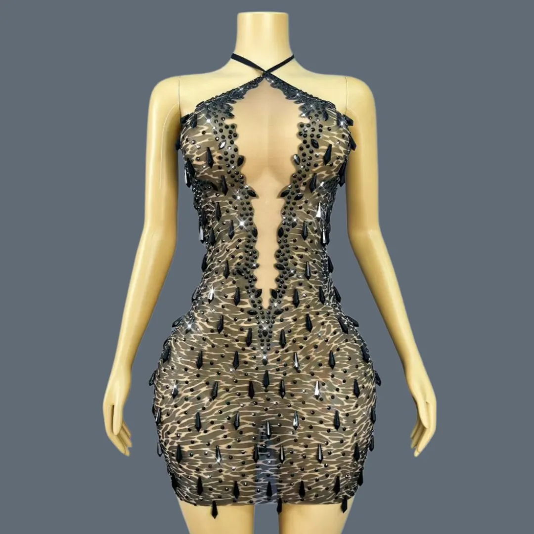 Sparkly Black Rhinestone Sleeveless Mini Dress Birthday Celebrate Party Photo Shoot Wear Sexy Women Graduation Prom Dress Wuqiqi
Sparkly Black Rhinestone Sleeveless Mini Dress Birthday Celebrate Party Photo Shoot Wear Sexy Women Graduation Prom Dress Wuqiqi