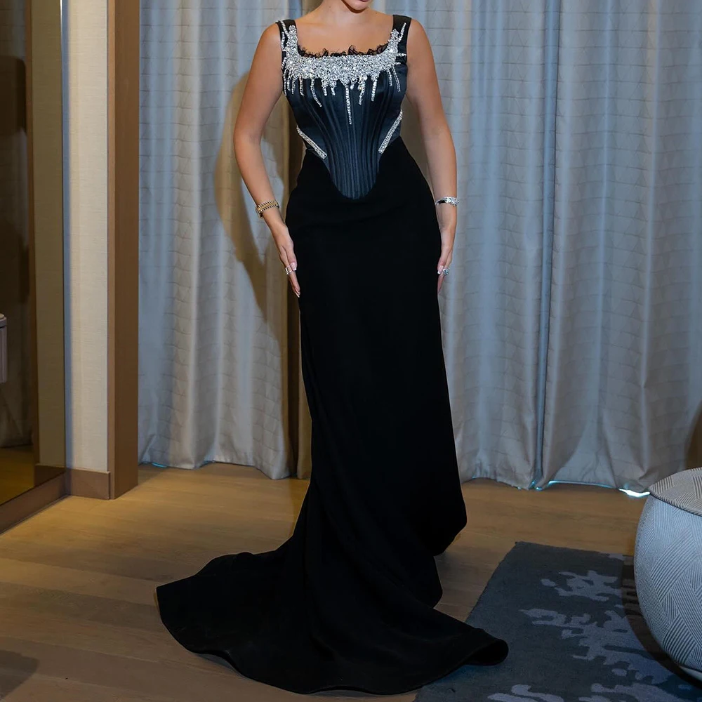 Customized High Quality Crystal Jersey Straight Evening Dress Luxury Floor Length Square Neck Sleeveless فساتين سهره نسائيه فخمة
Customized High Quality Crystal Jersey Straight Evening Dress Luxury Floor Length Square Neck Sleeveless فساتين سهره نسائيه فخمة