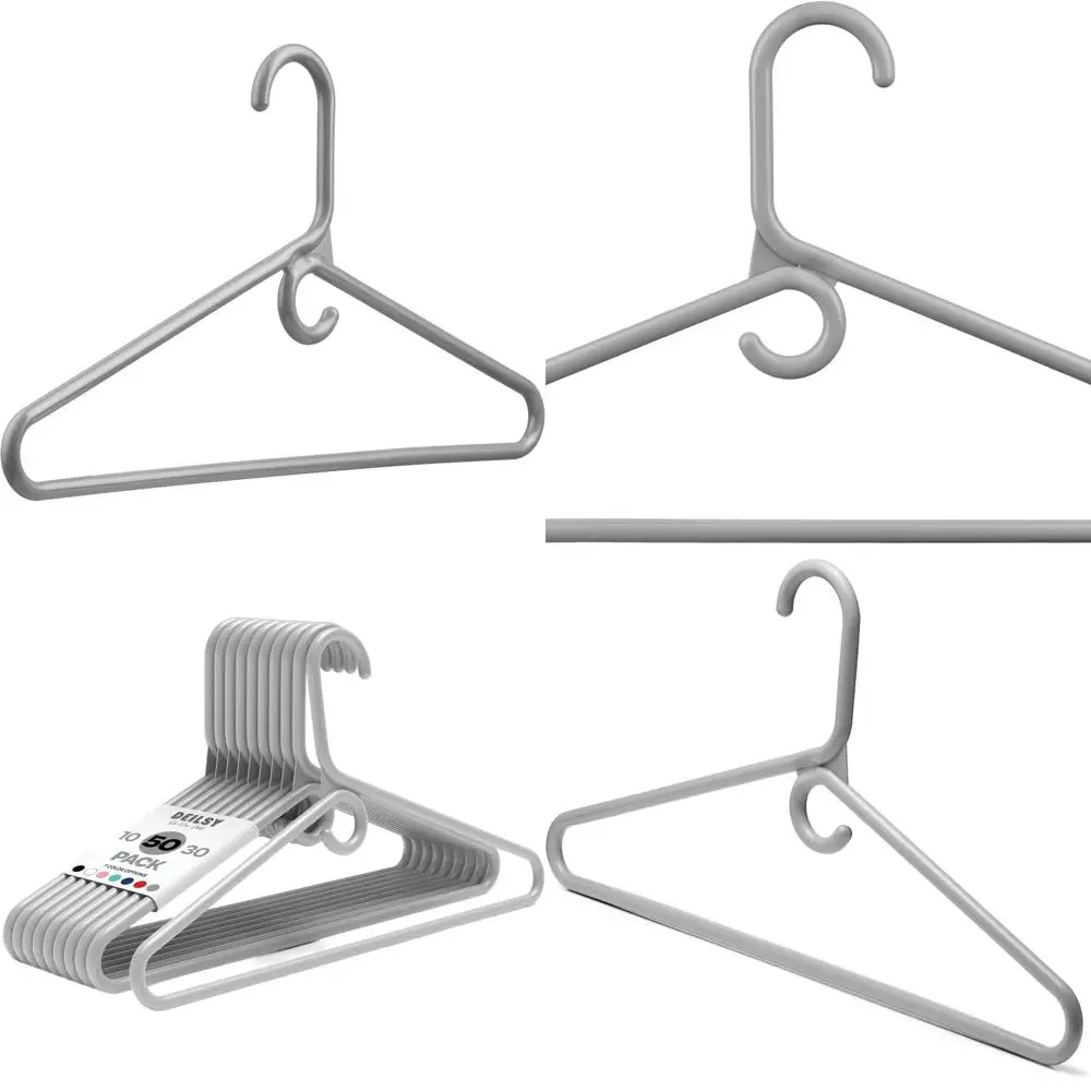 Сверхмощные вешалки с крючками для аксессуаров — прочные пластиковые вешалки для различной одежды — компактные, упаковка из 50 шт.
Сверхмощные вешалки с крючками для аксессуаров — прочные пластиковые вешалки для различной одежды — компактные, упаковка из 50 шт.