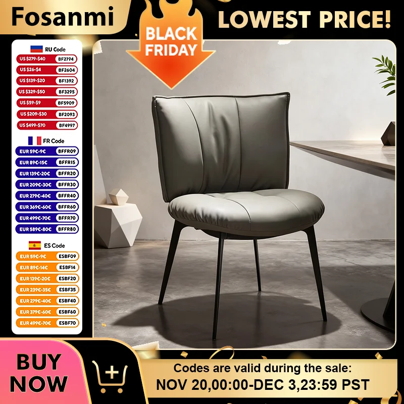 Comfy Dining Room Leather Dinner Chair Modern Dining Chairs for Kitchen Simple Steel Leg Restaurant Table Chair with Soft Back
Comfy Dining Room Leather Dinner Chair Modern Dining Chairs for Kitchen Simple Steel Leg Restaurant Table Chair with Soft Back