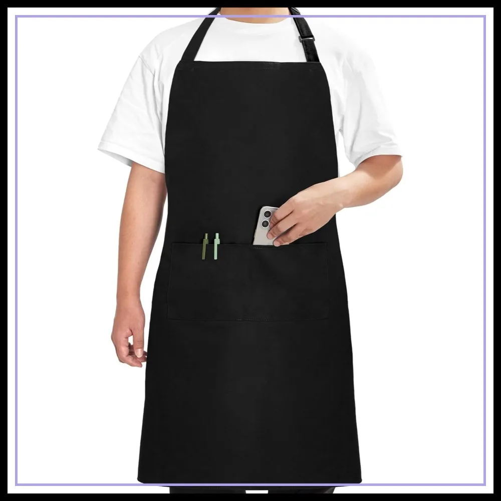 Chef Apron for Men Women Kitchen Cooking Apron with Pockets, Adjustable Bib Aprons Stain Resistant
Chef Apron for Men Women Kitchen Cooking Apron with Pockets, Adjustable Bib Aprons Stain Resistant