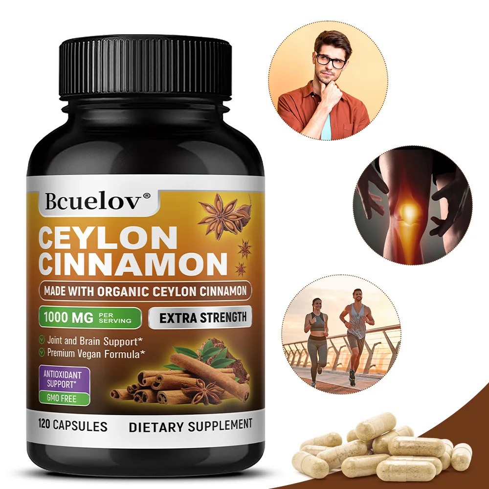 Organic Ceylon Cinnamon Capsules 1000mg, Antioxidant, Supports Metabolism, Cardiovascular, Joint, Digestive & Immunity Health
Organic Ceylon Cinnamon Capsules 1000mg, Antioxidant, Supports Metabolism, Cardiovascular, Joint, Digestive & Immunity Health