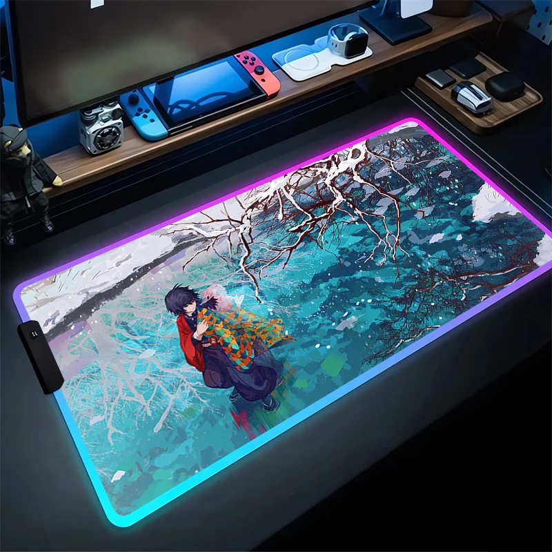 RGB Mouse Pad Non-Slip Rubber Edge locking mousepads Game play mats notebook computer D-Demon S-Slayers Anime Home Decor tide
RGB Mouse Pad Non-Slip Rubber Edge locking mousepads Game play mats notebook computer D-Demon S-Slayers Anime Home Decor tide