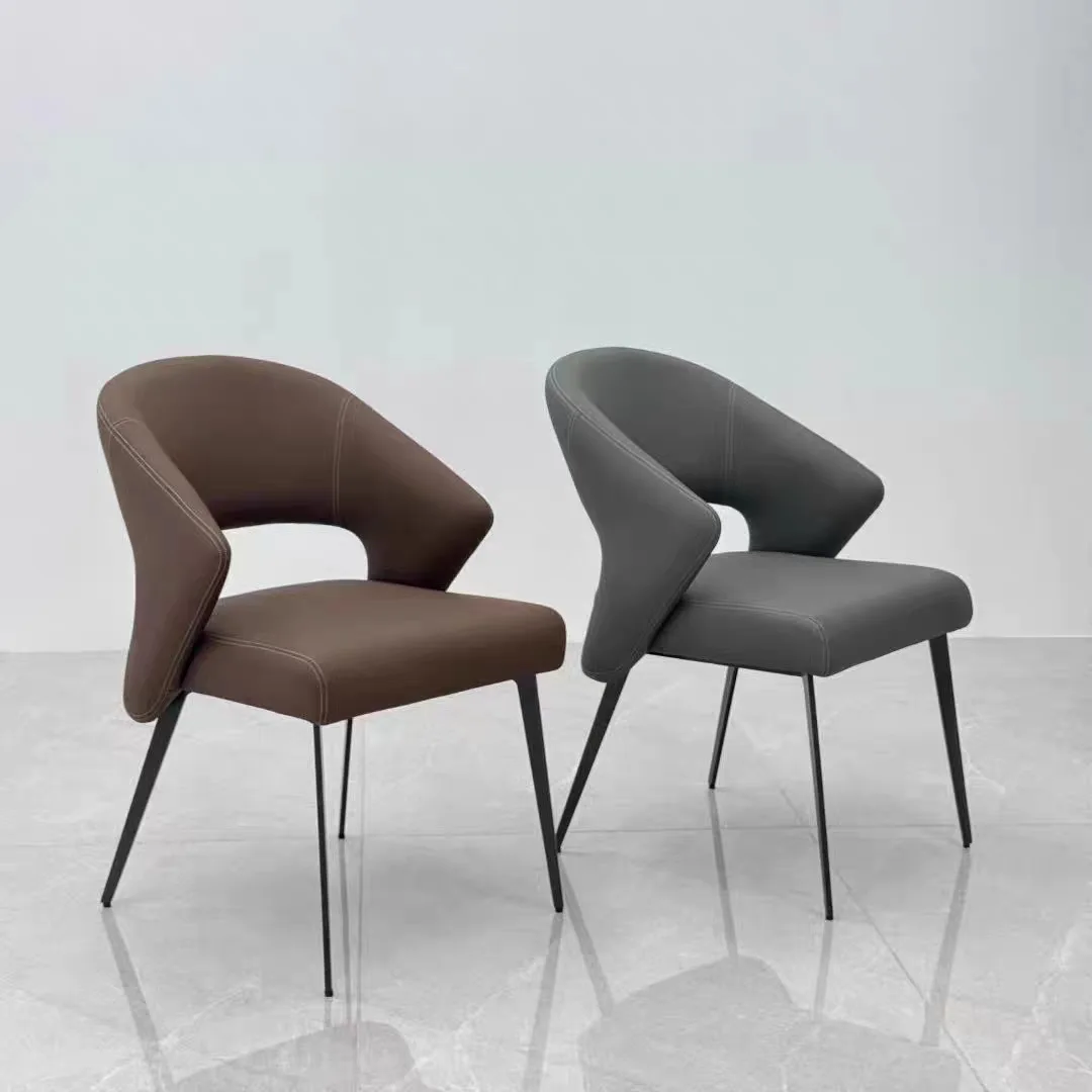 Modern simple dining room dining chair living room high-end home backrest chair high-end Italian minimalist metal dining table a
Modern simple dining room dining chair living room high-end home backrest chair high-end Italian minimalist metal dining table a