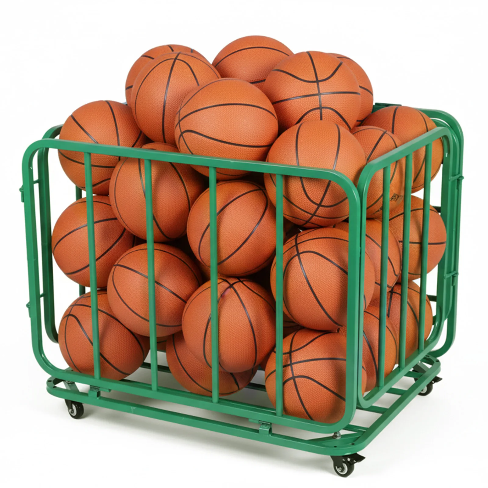 Basketball Or Volleyball Storage Ball Cart with Wheels Portable Foldable Sports Basket for Gym Court
Basketball Or Volleyball Storage Ball Cart with Wheels Portable Foldable Sports Basket for Gym Court