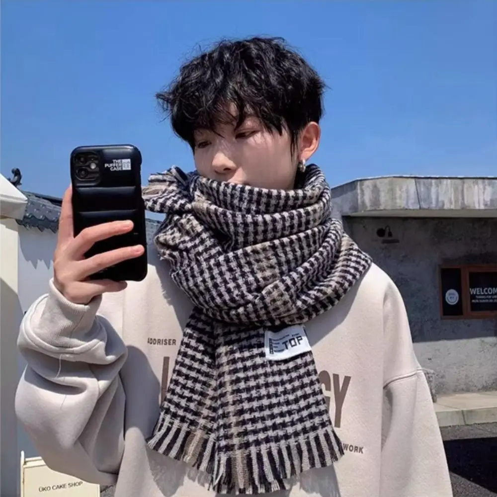 High Quality Korean Men's Plaid Scarf Thicken Long Winter Plaid Scarf Casual Warm Checkered Scarf Males
High Quality Korean Men's Plaid Scarf Thicken Long Winter Plaid Scarf Casual Warm Checkered Scarf Males