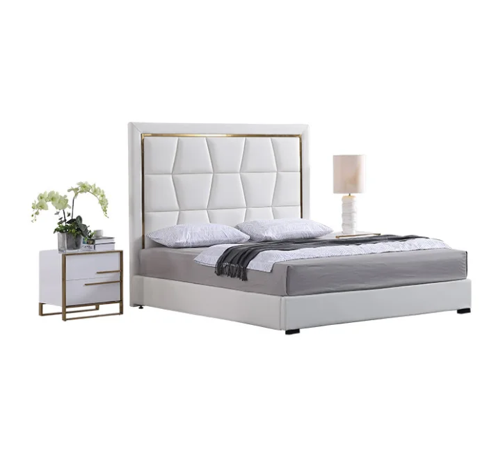 -ab Luxury Modern Bedroom Furniture Customized High Quality King Double Size Upholstered Bed for Home Hotel
-ab Luxury Modern Bedroom Furniture Customized High Quality King Double Size Upholstered Bed for Home Hotel