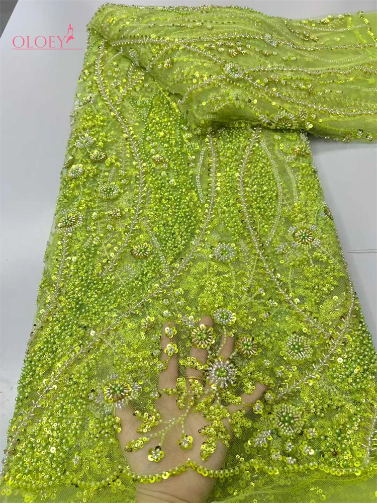 OLOEY African Nigerian Groom High-Quality Tulle Lace Fabric with Sequins Embroidery Beaded for French Wedding Party Dress
OLOEY African Nigerian Groom High-Quality Tulle Lace Fabric with Sequins Embroidery Beaded for French Wedding Party Dress