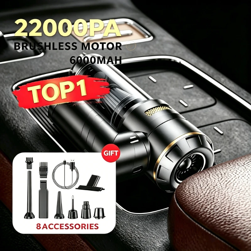 Car Vacuum Cleaner High Power Portable Handheld Wireless Brushless Motor Cleaning Machine Powerful Air Duster for Home Appliance
Car Vacuum Cleaner High Power Portable Handheld Wireless Brushless Motor Cleaning Machine Powerful Air Duster for Home Appliance