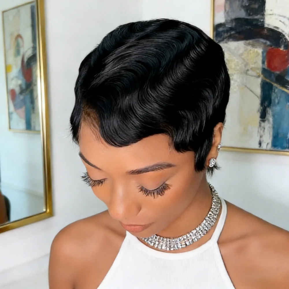 Элегантный парик из натуральных волос с эффектом морской волны, сетка-основа цвета розы, прическа «фингер-волв», полностью машинной работы, подходит для повседневного и особых случаев.
Элегантный парик из натуральных волос с эффектом морской волны, сетка-основа цвета розы, прическа «фингер-волв», полностью машинной работы, подходит для повседневного и особых случаев.