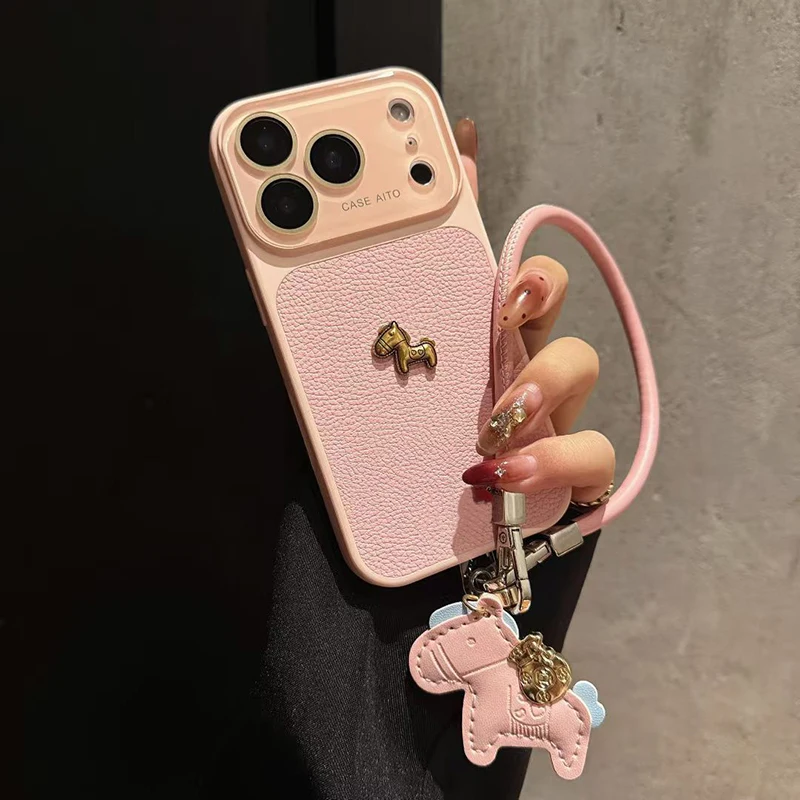 For iPhone 17 16 15 14 Pro Max Case Pink Cute 3d Metal Horse Ponny Pendant Leather Back Cover
For iPhone 17 16 15 14 Pro Max Case Pink Cute 3d Metal Horse Ponny Pendant Leather Back Cover