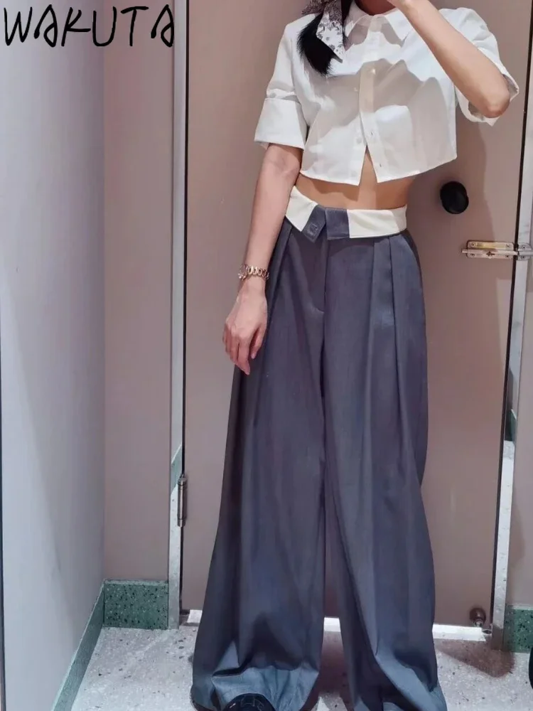 Wakuta Loose Solid Button Casual Sweatpants Temperament Ruched Lace Up Trousers Japanese Autumn Moda New Soft Wid Leg Pants
Wakuta Loose Solid Button Casual Sweatpants Temperament Ruched Lace Up Trousers Japanese Autumn Moda New Soft Wid Leg Pants