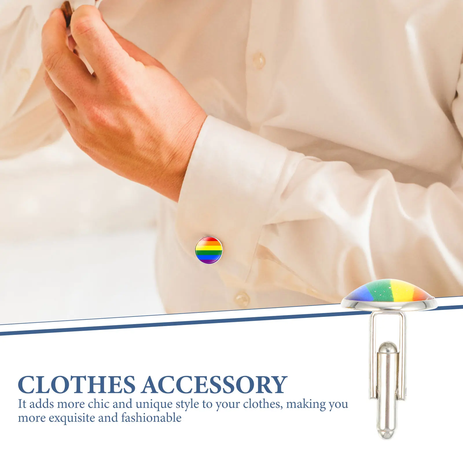 Rainbow Cufflinks Stainless Steel Buttons Clothes Accessories DIY Decor Crafted Button Unique Durable Excellent Material Wide
Rainbow Cufflinks Stainless Steel Buttons Clothes Accessories DIY Decor Crafted Button Unique Durable Excellent Material Wide