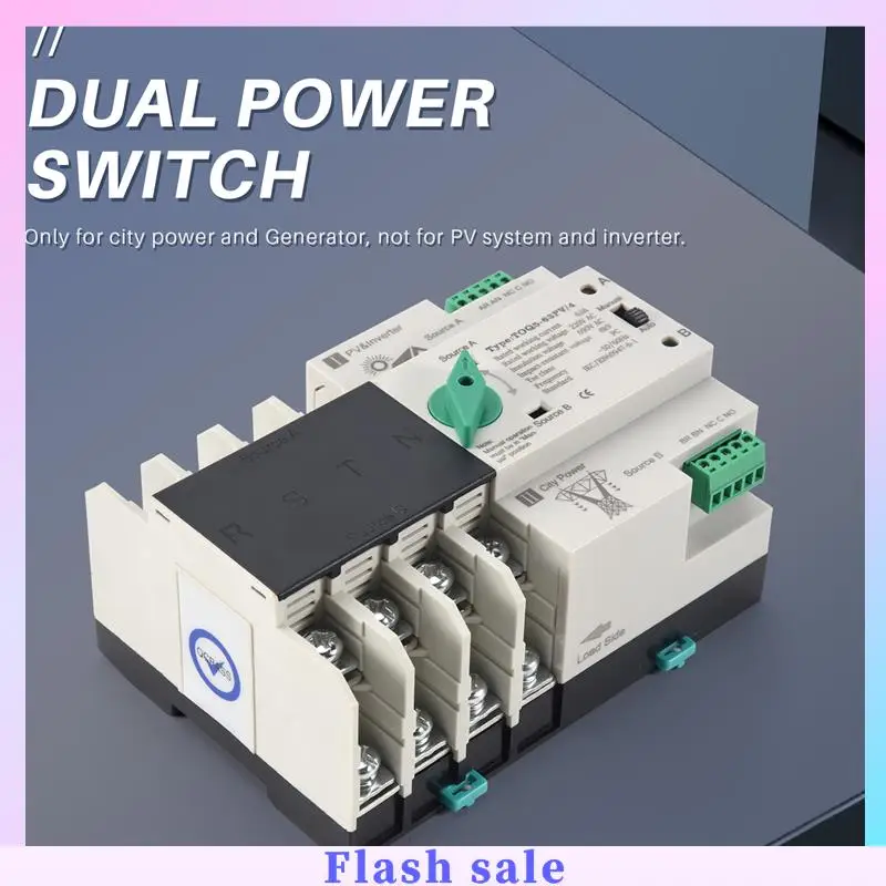 A06R Din Rail 4P ATS Dual Power Automatic Transfer Switch Electrical Selector Switches Uninterrupted Power
A06R Din Rail 4P ATS Dual Power Automatic Transfer Switch Electrical Selector Switches Uninterrupted Power