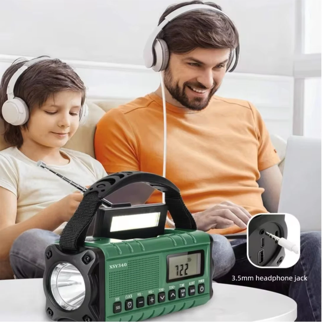 10000mAh 4-Way Powered Solar/Hand Crank Emergency Radio: Waterproof AM/FM/SW/NOAA Weather Alert w/ LED Flashlight SOS Alarm & Po
10000mAh 4-Way Powered Solar/Hand Crank Emergency Radio: Waterproof AM/FM/SW/NOAA Weather Alert w/ LED Flashlight SOS Alarm & Po