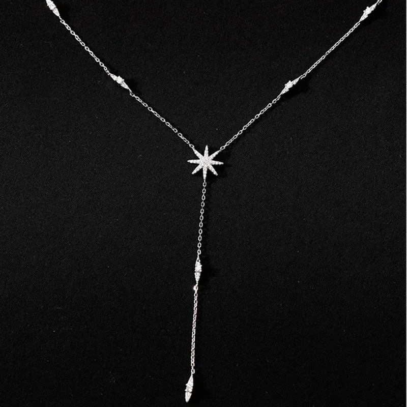 Sterling Necklace Shiny and Delicate Multiple Stars Long Clavicle Chain Birthday Party Gift Ladies Jewelry
Sterling Necklace Shiny and Delicate Multiple Stars Long Clavicle Chain Birthday Party Gift Ladies Jewelry