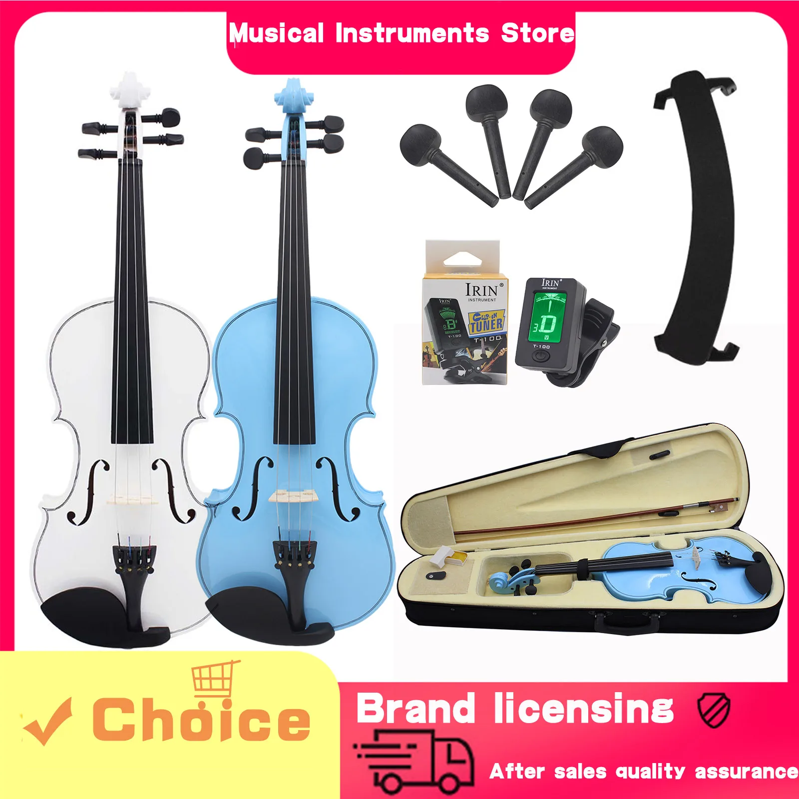 IRIN Violin 4/4 Solid Wood String Instrument Color Violin Strap Violin Accessories Set Suitable for Beginners to Practice Using
IRIN Violin 4/4 Solid Wood String Instrument Color Violin Strap Violin Accessories Set Suitable for Beginners to Practice Using