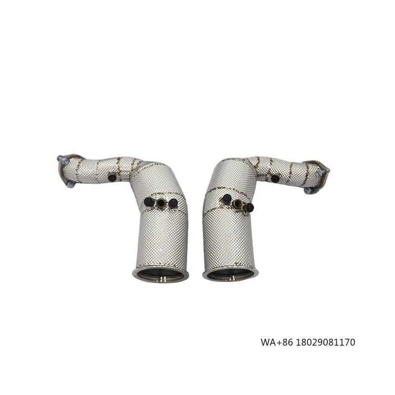 Высокопроизводительный OEM-даунпайп с катализатором для RS Q8 4.0T 2022-2023, теплозащитный экран, выхлопная система из нержавеющей стали SS304
Высокопроизводительный OEM-даунпайп с катализатором для RS Q8 4.0T 2022-2023, теплозащитный экран, выхлопная система из нержавеющей стали SS304