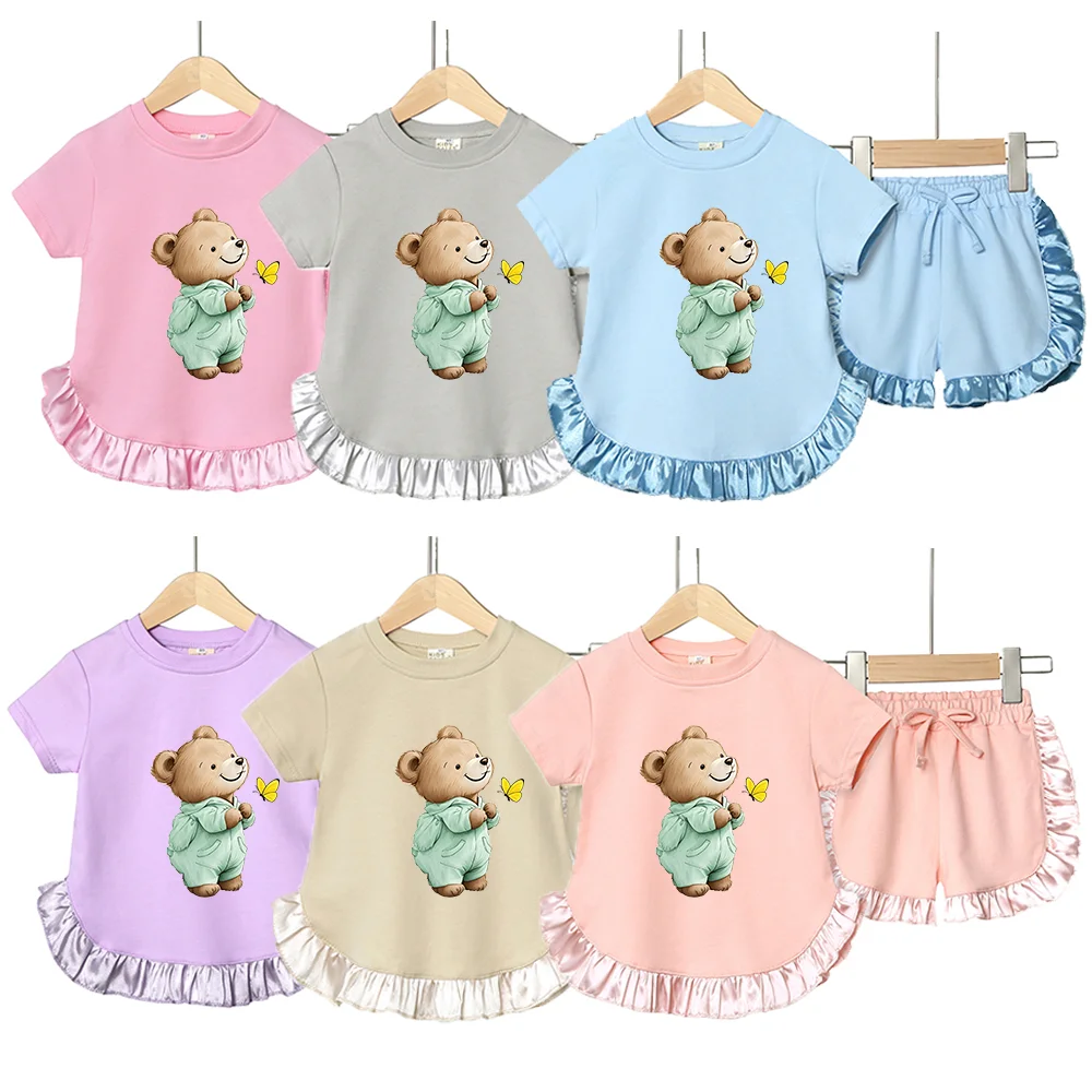 0-7T Kids Summer Bear Clothes 2 Piece Top+Pants Print Set Cotton Cartoon Loose Korean T-Shirt Shorts Set for Boys Girls
0-7T Kids Summer Bear Clothes 2 Piece Top+Pants Print Set Cotton Cartoon Loose Korean T-Shirt Shorts Set for Boys Girls