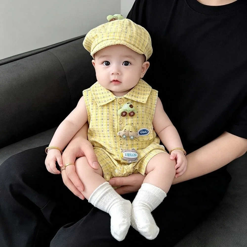 Cute Striped Baby Romper Sleeveless Baby Bodysuit Boys Girls Overalls Polka Dot Comfortable Summer Jumpsuit for Outdoor
Cute Striped Baby Romper Sleeveless Baby Bodysuit Boys Girls Overalls Polka Dot Comfortable Summer Jumpsuit for Outdoor