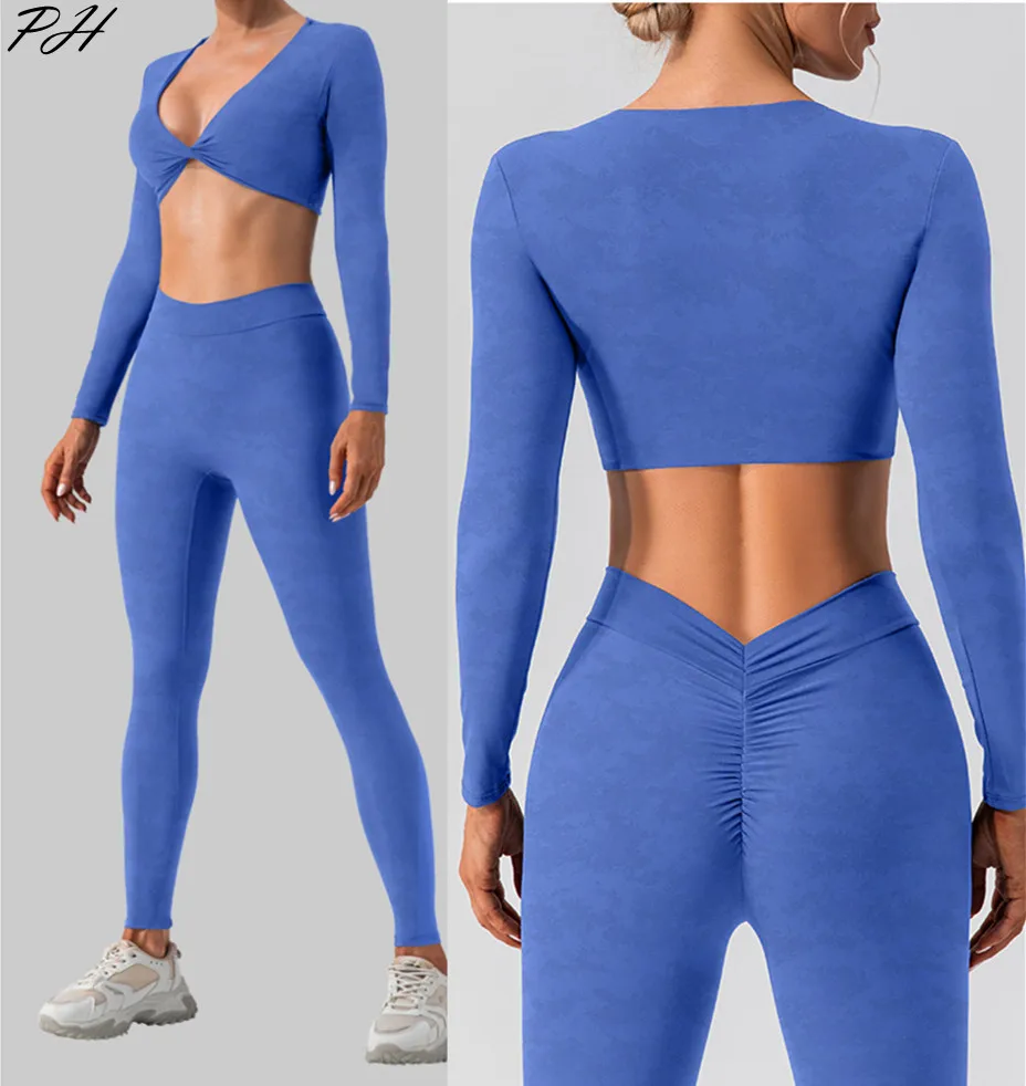 Yoga Long Sleeved Sport Set Women's Gym Push Up Sexy Yoga Shirt Leggings Suit Outdoor Running Nude Quick Dry Fitness Clothes
Yoga Long Sleeved Sport Set Women's Gym Push Up Sexy Yoga Shirt Leggings Suit Outdoor Running Nude Quick Dry Fitness Clothes