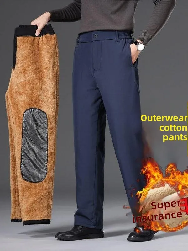 Winter Thiened Fce Lined Casual Cotton Pants for Men Warm Windproof Tee Layer Dad Clothes Harlan Sle Long Trousers
Winter Thiened Fce Lined Casual Cotton Pants for Men Warm Windproof Tee Layer Dad Clothes Harlan Sle Long Trousers