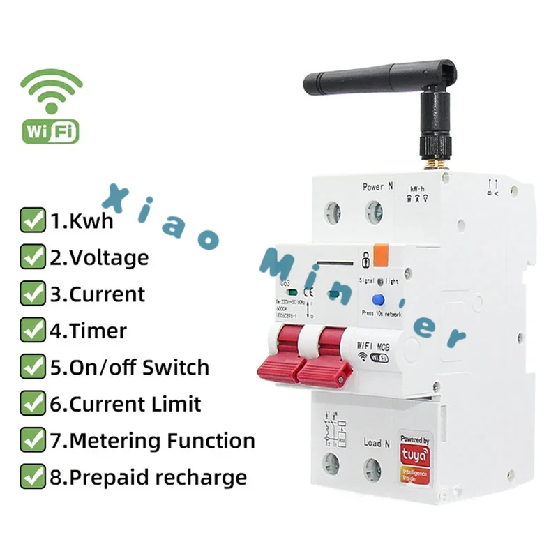 Tuya Smart WiFi RS485 for AC230V/400V Remote Control Kwh Energy Meter Voltage Current Monitor Leakage Circuit Breaker with Timer
Tuya Smart WiFi RS485 for AC230V/400V Remote Control Kwh Energy Meter Voltage Current Monitor Leakage Circuit Breaker with Timer