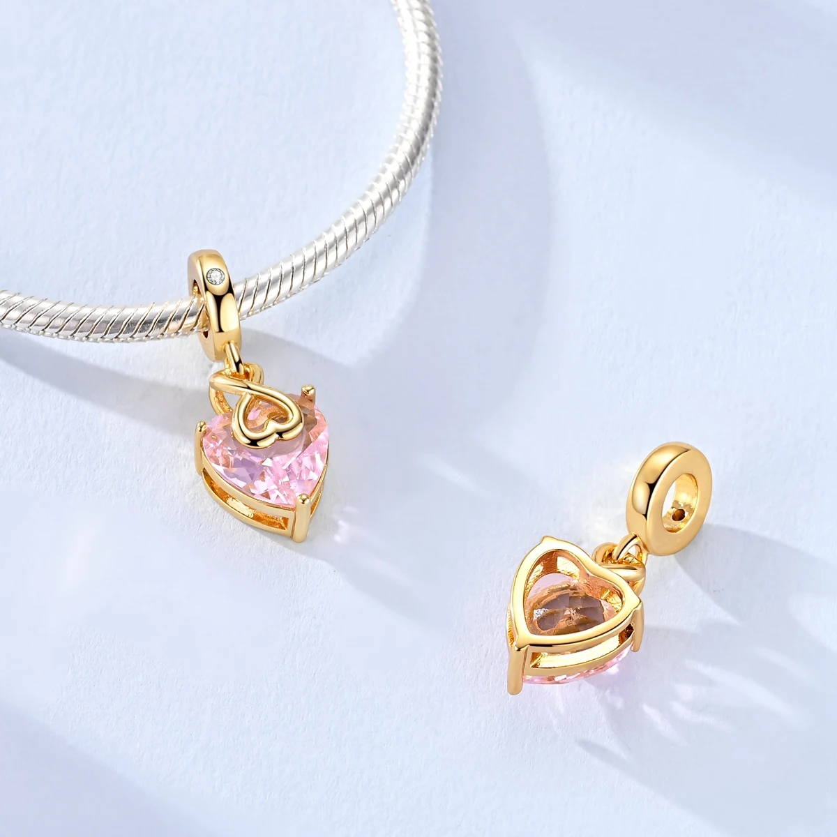 Golden Charm 925 Sterling Silver Pendant Pink Heart Sunflower For Women Fit Original Bracelet Making Female Jewelry
Golden Charm 925 Sterling Silver Pendant Pink Heart Sunflower For Women Fit Original Bracelet Making Female Jewelry