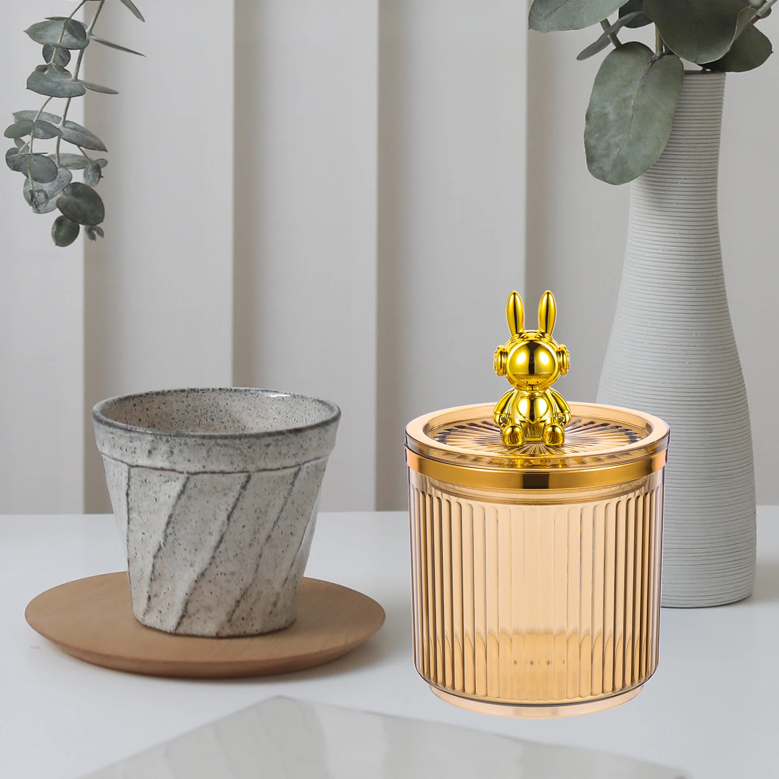 Space Rabbit Storage Jar Transparent Acrylic Canister For Cotton Pads Swabs Jewelry Kitchen Bathroom Vanity Multifunctional
Space Rabbit Storage Jar Transparent Acrylic Canister For Cotton Pads Swabs Jewelry Kitchen Bathroom Vanity Multifunctional