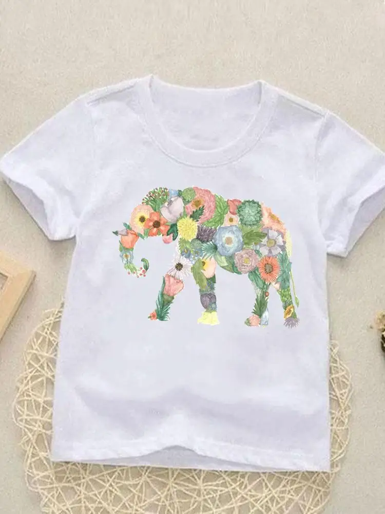 Elephant Floral Animal Short Sleeve Printed Kids Tees Tops O-neck Girls Boys Children Clothes Summer Cartoon Outfits T-shirts
Elephant Floral Animal Short Sleeve Printed Kids Tees Tops O-neck Girls Boys Children Clothes Summer Cartoon Outfits T-shirts