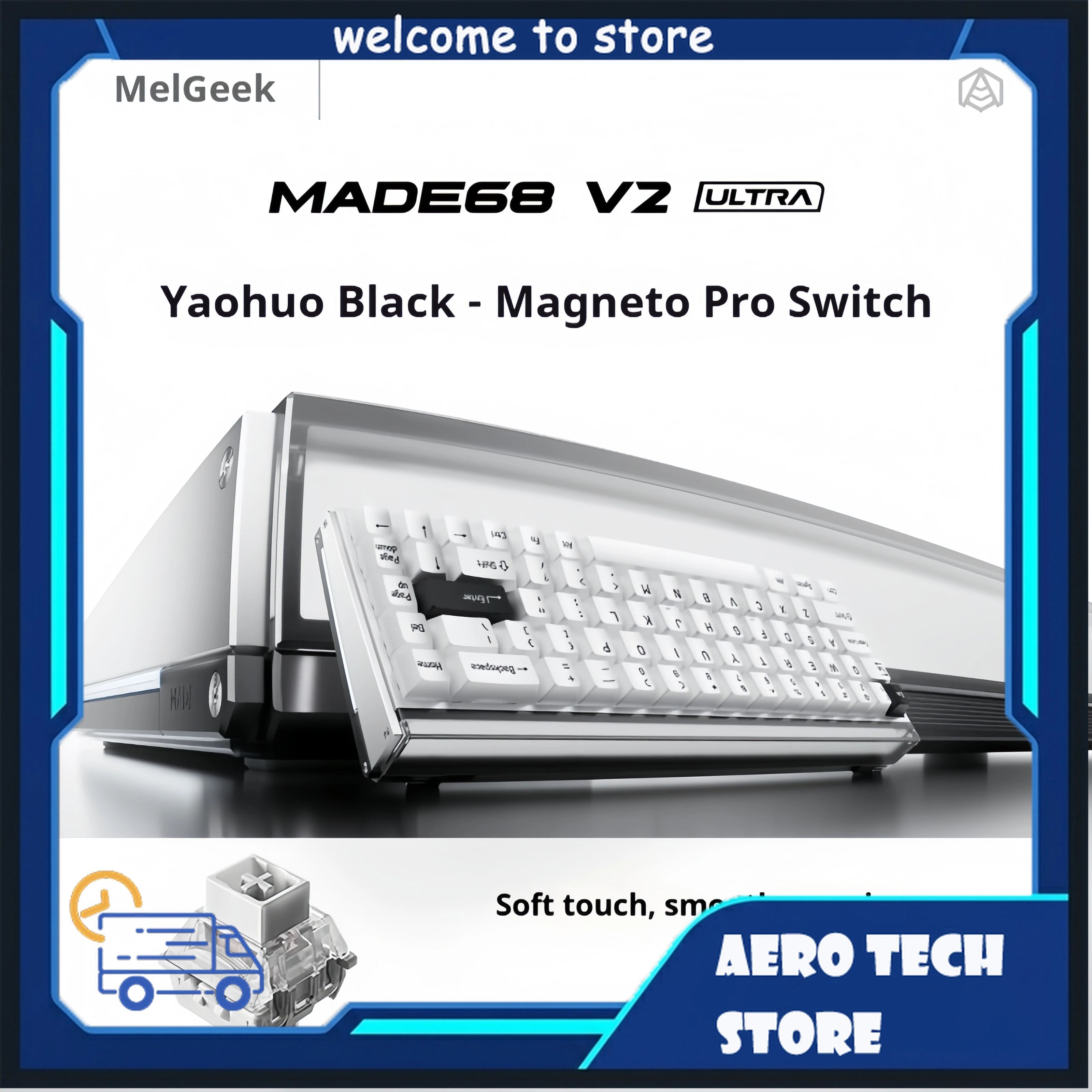MelGeek MADE68 V2 ULTRA Magnetic Axis Keyboard RT Rapid Trigger 8K Polling Hall Effect RGB Custom Esports Teclado Mecánico
MelGeek MADE68 V2 ULTRA Magnetic Axis Keyboard RT Rapid Trigger 8K Polling Hall Effect RGB Custom Esports Teclado Mecánico