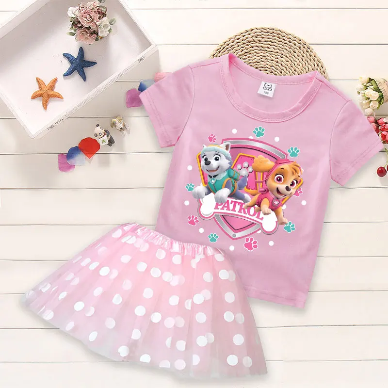 2pcs Paw Patrol T-shirts Skirt Set for Girls Anime Cartoon Cute Mesh Skirts Top Suit Children Summer Sweet Clothes Suits Gifts
2pcs Paw Patrol T-shirts Skirt Set for Girls Anime Cartoon Cute Mesh Skirts Top Suit Children Summer Sweet Clothes Suits Gifts