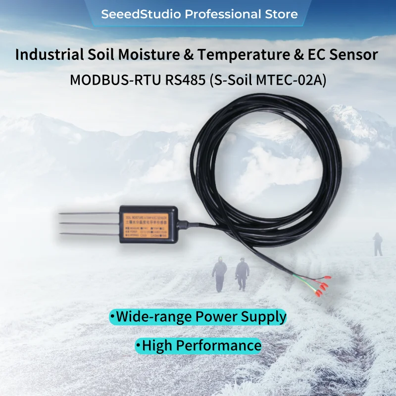 Industrial Soil Moisture & Temperature & EC Sensor MODBUS-RTU RS485 (S-Soil MTEC-02A) 
Industrial Soil Moisture & Temperature & EC Sensor MODBUS-RTU RS485 (S-Soil MTEC-02A)