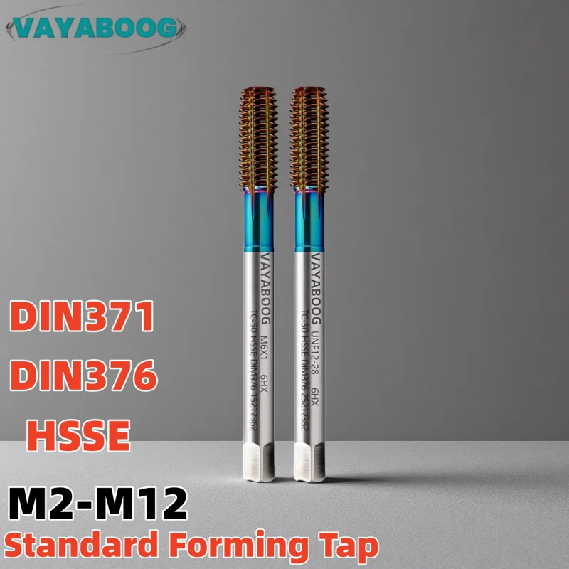 VAYABOOG HSSE DIN371 376 Standard Roll Forming Tap M2M2.5M3M4M5M6M8M10M12 6HX Strengthening the use of Machine Screw Thread
VAYABOOG HSSE DIN371 376 Standard Roll Forming Tap M2M2.5M3M4M5M6M8M10M12 6HX Strengthening the use of Machine Screw Thread