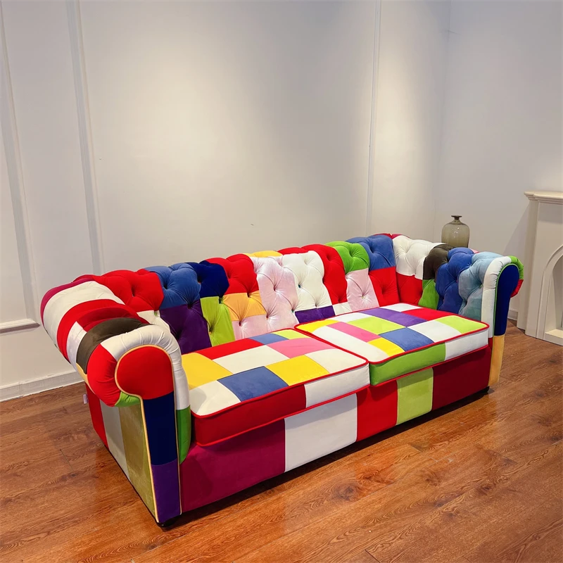 Internet celebrity light luxury American simple living room sofa designer contrasting color art multi-person combination
Internet celebrity light luxury American simple living room sofa designer contrasting color art multi-person combination