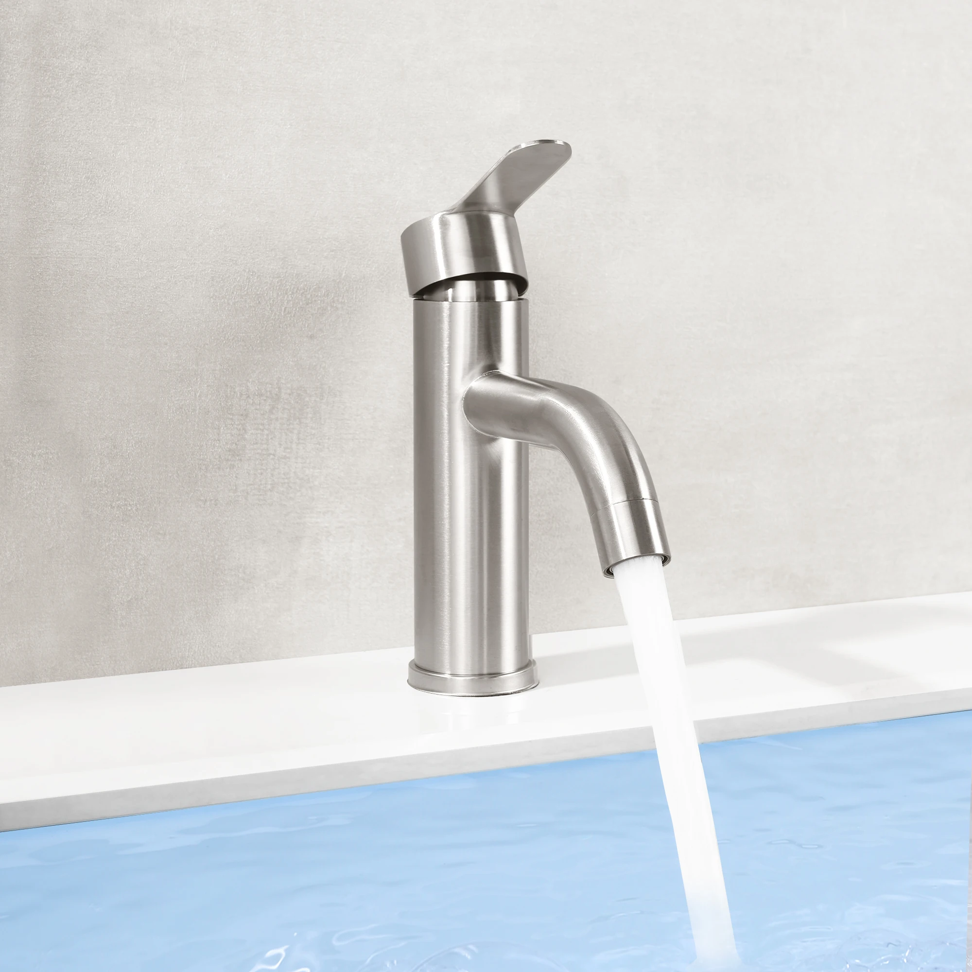 SKOWLL Stainless Steel Bathroom Faucet Deck Mounted Long Spout Bath Faucet Mixer Sink Tap,Brushed Nickel
SKOWLL Stainless Steel Bathroom Faucet Deck Mounted Long Spout Bath Faucet Mixer Sink Tap,Brushed Nickel