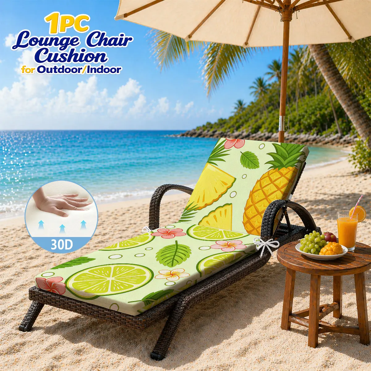 Perfect Tropical Hawaiian Lounge Chair Pad & Outdoor Garden Cushion, Easy Clean & Maintain. Outdoor Pad Fits Indoor Lounge Chair
Perfect Tropical Hawaiian Lounge Chair Pad & Outdoor Garden Cushion, Easy Clean & Maintain. Outdoor Pad Fits Indoor Lounge Chair