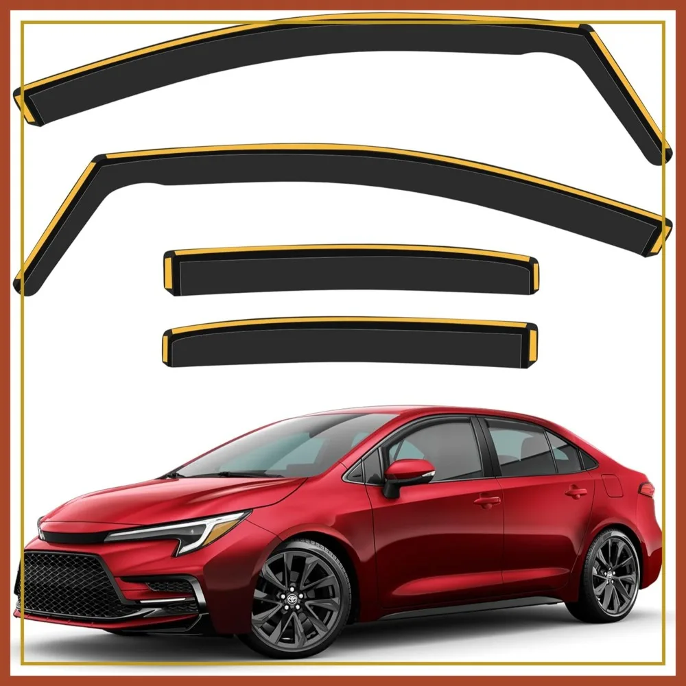 Shatterproof In-Channel Rain Guards for Toyota Corolla Sedan 2020-2025, Clip-On Window Deflectors, 4pcs
Shatterproof In-Channel Rain Guards for Toyota Corolla Sedan 2020-2025, Clip-On Window Deflectors, 4pcs
