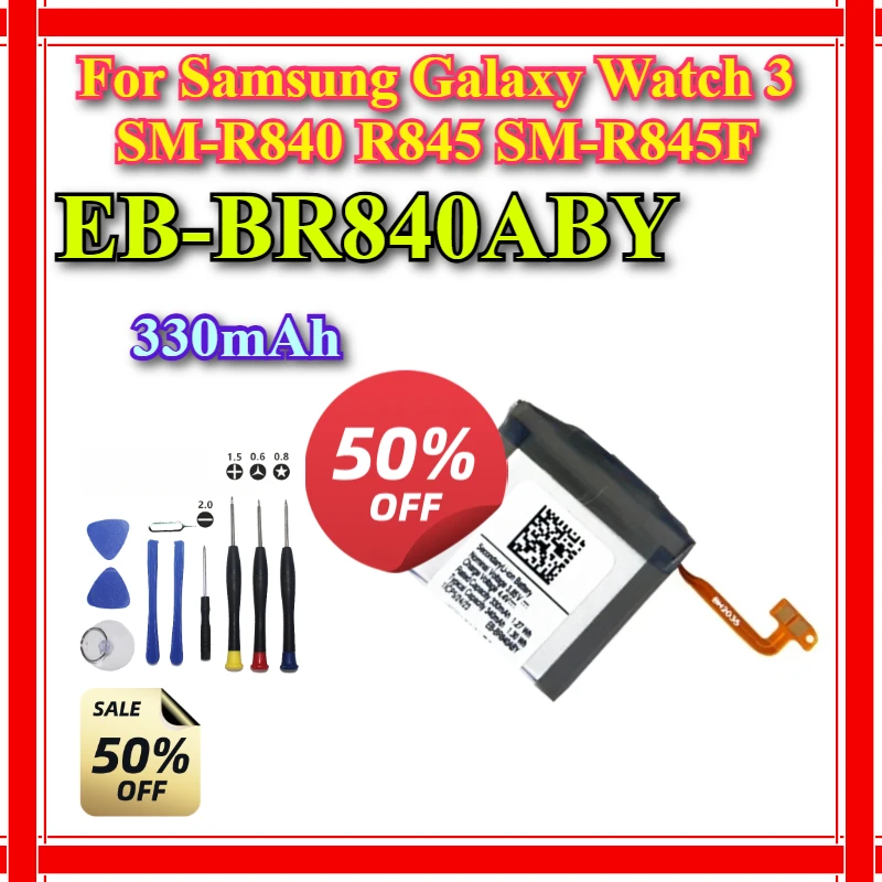 EB-BR840ABY 330mAh Brand New Battery For Samsung Galaxy Watch 3 SM-R840 R845 SM-R845F Batteries+Tools
EB-BR840ABY 330mAh Brand New Battery For Samsung Galaxy Watch 3 SM-R840 R845 SM-R845F Batteries+Tools