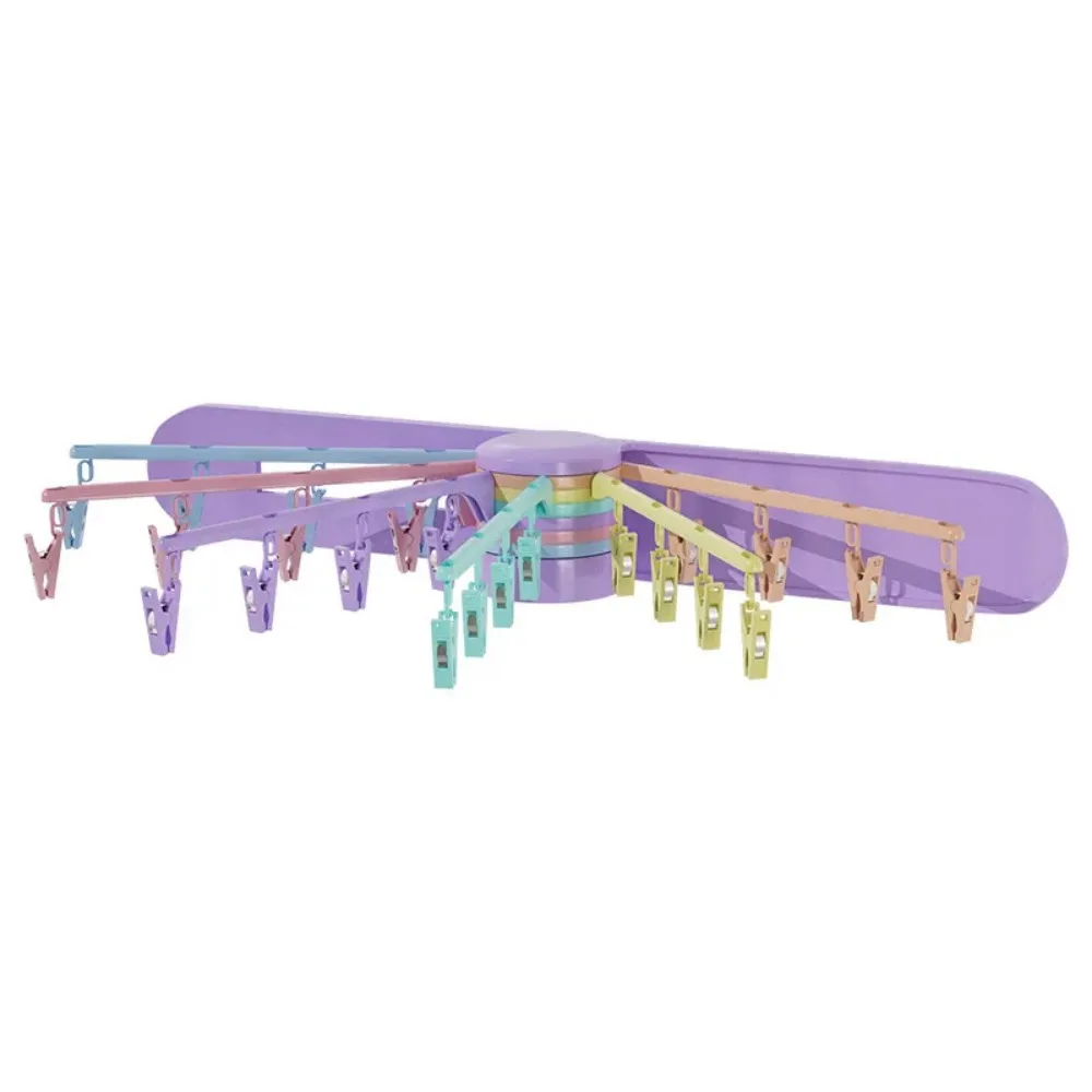 24 Clips Folding Clothes Rack Wall Mount Foldable Underwear Hangers Space Saving Windproof Sock Storage Rack Balcony Use
24 Clips Folding Clothes Rack Wall Mount Foldable Underwear Hangers Space Saving Windproof Sock Storage Rack Balcony Use