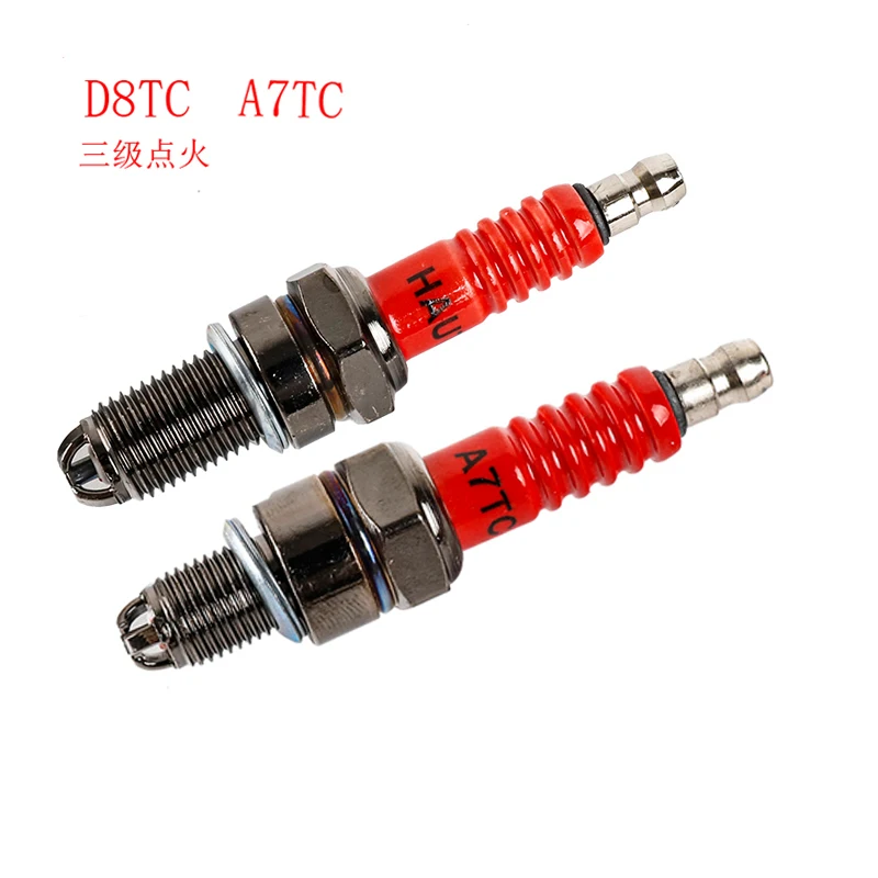 Свеча зажигания для мотоцикла A7TC D8TC, 3 тройных электрода для GY6 CG 50 70 110 125 150CC, гоночный мотовездеход, скутер, кроссовый велосипед, карт
Свеча зажигания для мотоцикла A7TC D8TC, 3 тройных электрода для GY6 CG 50 70 110 125 150CC, гоночный мотовездеход, скутер, кроссовый велосипед, карт