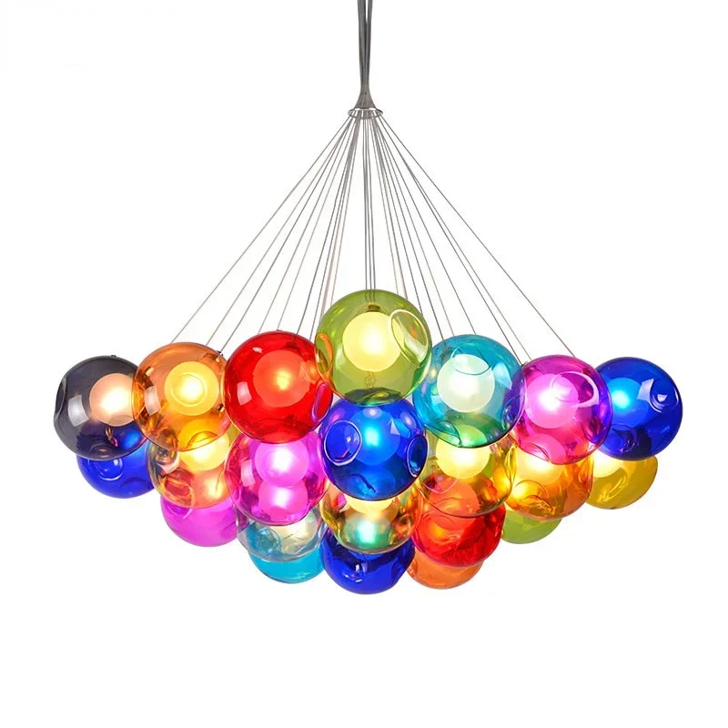 Creative Blown Glass Chandelier Light Clear Colorful Glass Sconces G4 LED Pendant Hanging Lamp Living Room Kids Room Droplights
Creative Blown Glass Chandelier Light Clear Colorful Glass Sconces G4 LED Pendant Hanging Lamp Living Room Kids Room Droplights