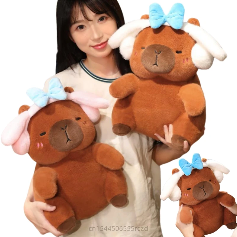 40cm Cartoon Cute Headphone Capybara Plush Doll Pillow Long Ears Rabbit Earmuffs Capybara Plush Toy Home Decor Gift For Kids
40cm Cartoon Cute Headphone Capybara Plush Doll Pillow Long Ears Rabbit Earmuffs Capybara Plush Toy Home Decor Gift For Kids