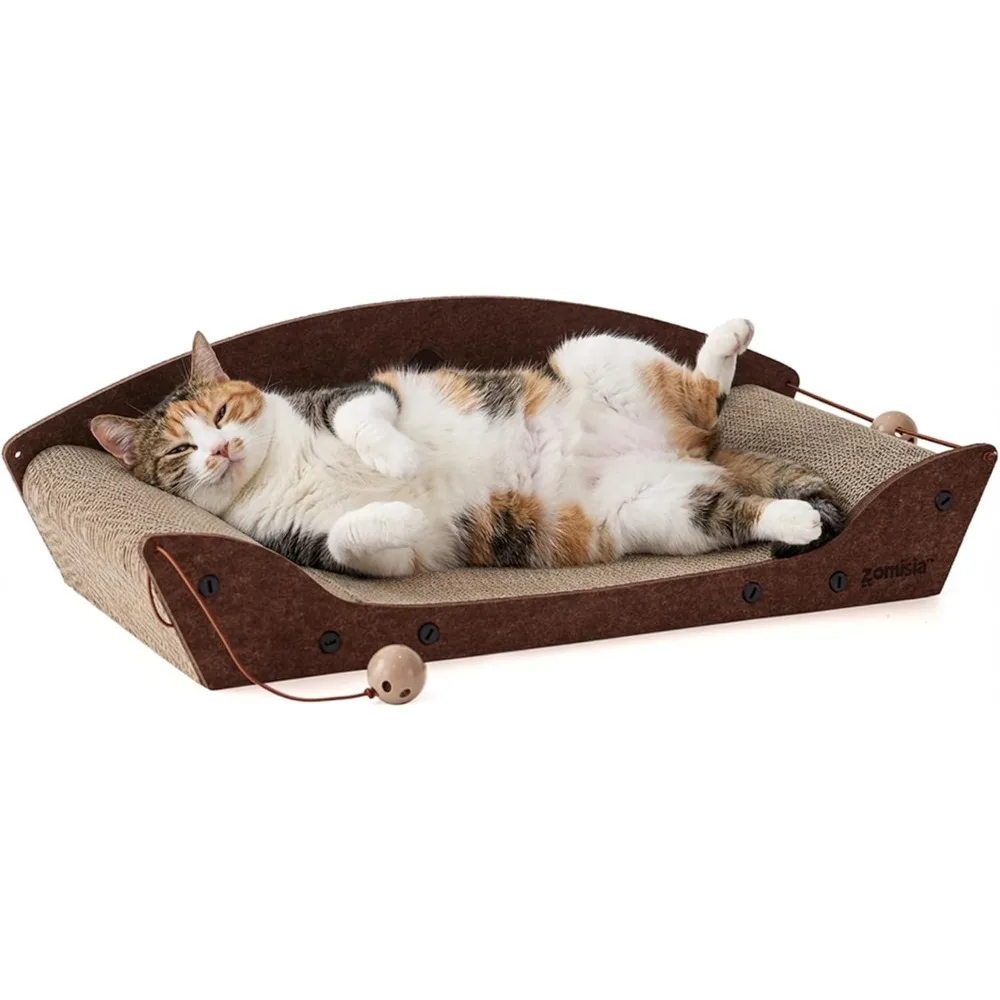 Large Cardboard Cat Scratcher Bed Couch Lounger with Bells for Indoor Cats Orthopedic Scratching Board
Large Cardboard Cat Scratcher Bed Couch Lounger with Bells for Indoor Cats Orthopedic Scratching Board